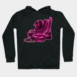 Pink combat boots Hoodie